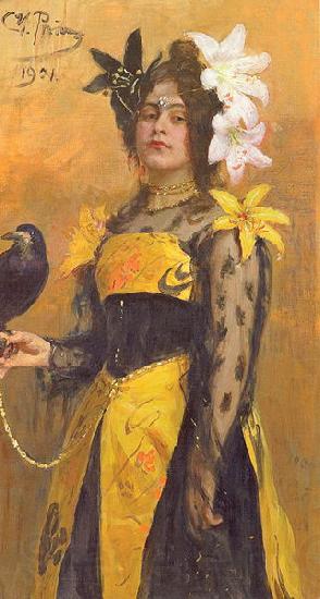 Ilya Yefimovich Repin Portrait of Lydia Kuznetsova France oil painting art